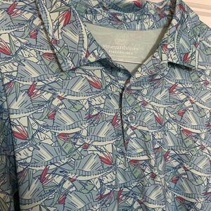 Vineyard Vines birds of paradise/ sailfish XXL performance polo.